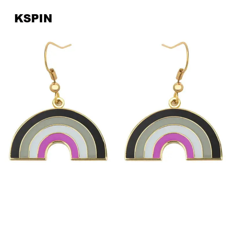 Transgender Rainbow Pansexual pride Genderqueer pride LGBT Earrings Gay Pride Rainbow Earrings Jewelry For Women Men Lovers Gift - Lifestyle Travel Trading