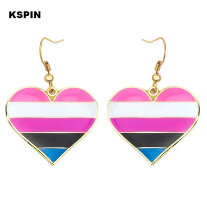 Transgender Rainbow Pansexual pride Genderqueer pride LGBT Earrings Gay Pride Rainbow Earrings Jewelry For Women Men Lovers Gift - Lifestyle Travel Trading