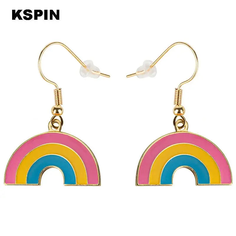 Transgender Rainbow Pansexual pride Genderqueer pride LGBT Earrings Gay Pride Rainbow Earrings Jewelry For Women Men Lovers Gift - Lifestyle Travel Trading