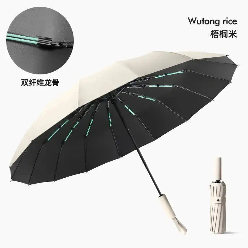 Ultra-strong Windproof 32 Bones Automatic Umbrella for Men Double Bone Sunny and Rainy UV Sunproof Large Umbrellas for Women - Lifestyle Travel Trading