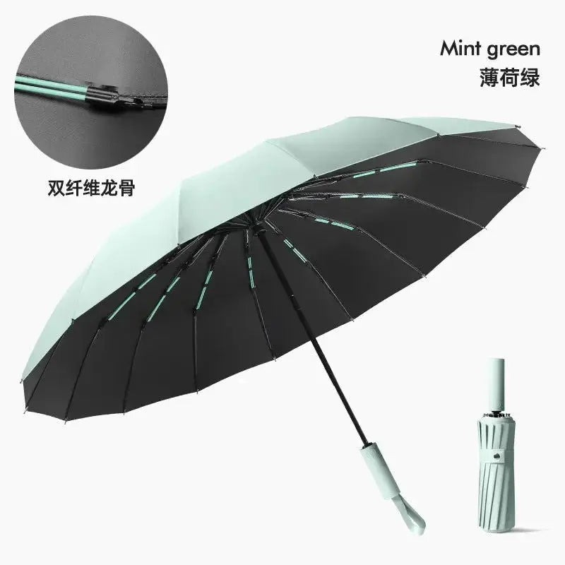 Ultra-strong Windproof 32 Bones Automatic Umbrella for Men Double Bone Sunny and Rainy UV Sunproof Large Umbrellas for Women - Lifestyle Travel Trading