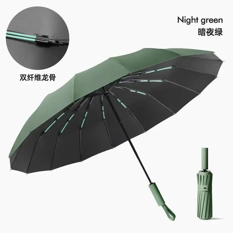 Ultra-strong Windproof 32 Bones Automatic Umbrella for Men Double Bone Sunny and Rainy UV Sunproof Large Umbrellas for Women - Lifestyle Travel Trading