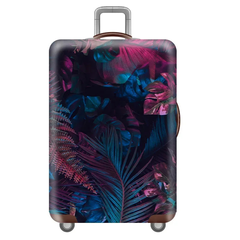 Floral Print Luggage Covers | Elastic Thick Protector (S–XL)