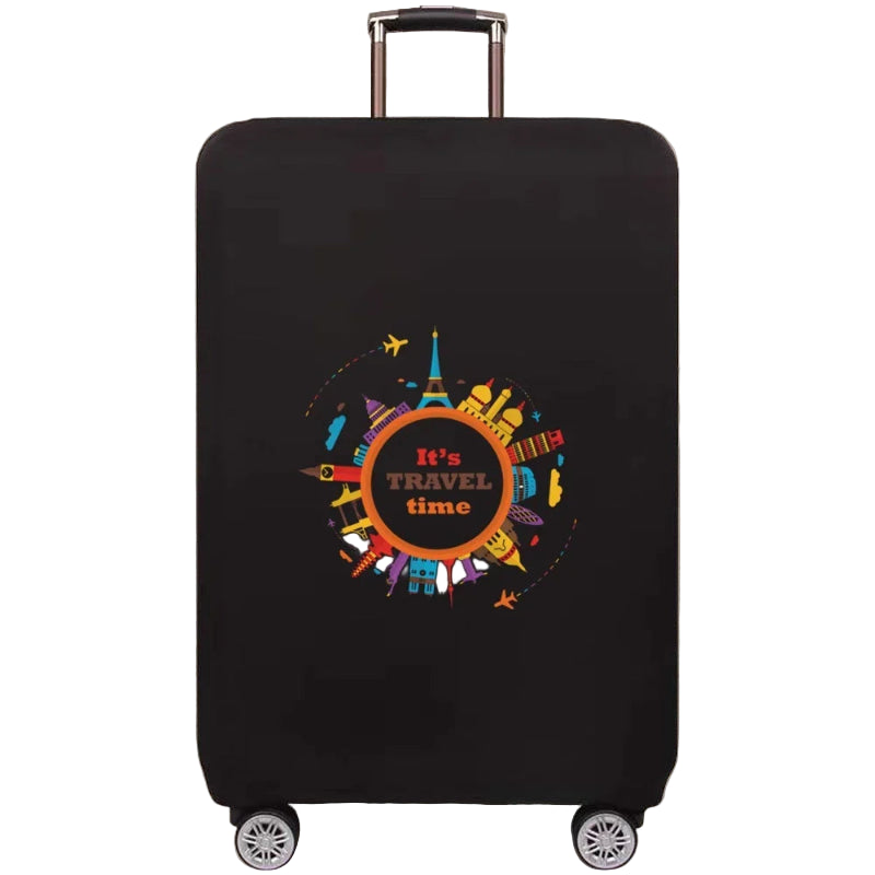 Global Design Luggage Covers | Elastic World Map Protector (S–XL)