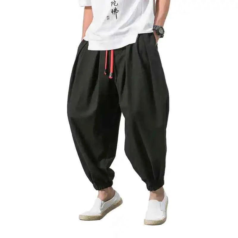 Men Loose Harem Pants | Chinese Linen Casual Trousers
