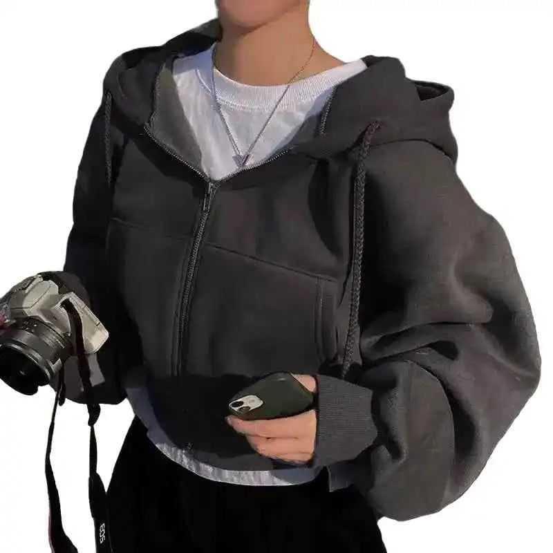 Fleece-Lined Women Hoodie | Zip-Up Warm Hooded Sweatshirt