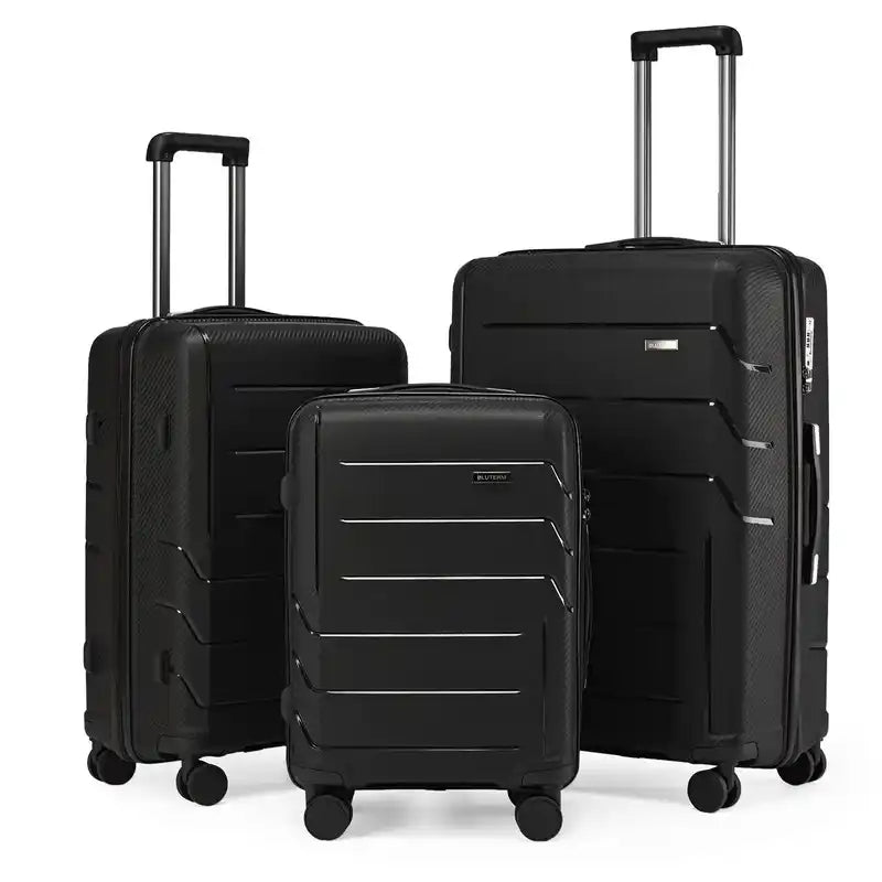 3pc Luggage Set | Trolley Suitcases with TSA Lock & Swivel Wheels Dropified