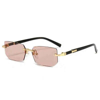Rimless Square Sunglasses – Minimalist Fashion Shades - Lifestyle Travel Trading