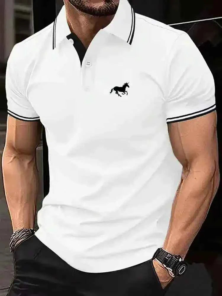 Classic Polo Shirt | Men's Short Sleeve Button Lapel Top
