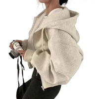 Fleece-Lined Women Hoodie | Zip-Up Warm Hooded Sweatshirt