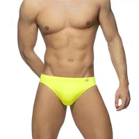 Men's Neon Swim Briefs | Push‑Up Solid Colour Sunga Swimwear
