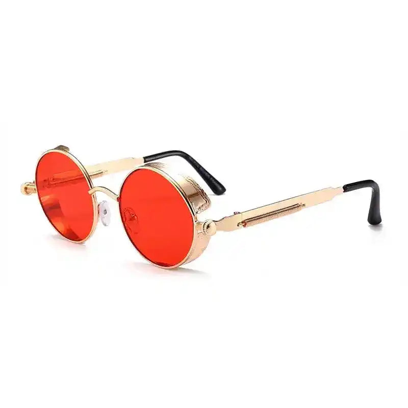Steampunk Retro Sunglasses | Round Metal Gothic Punk Shades Unisex Dropified