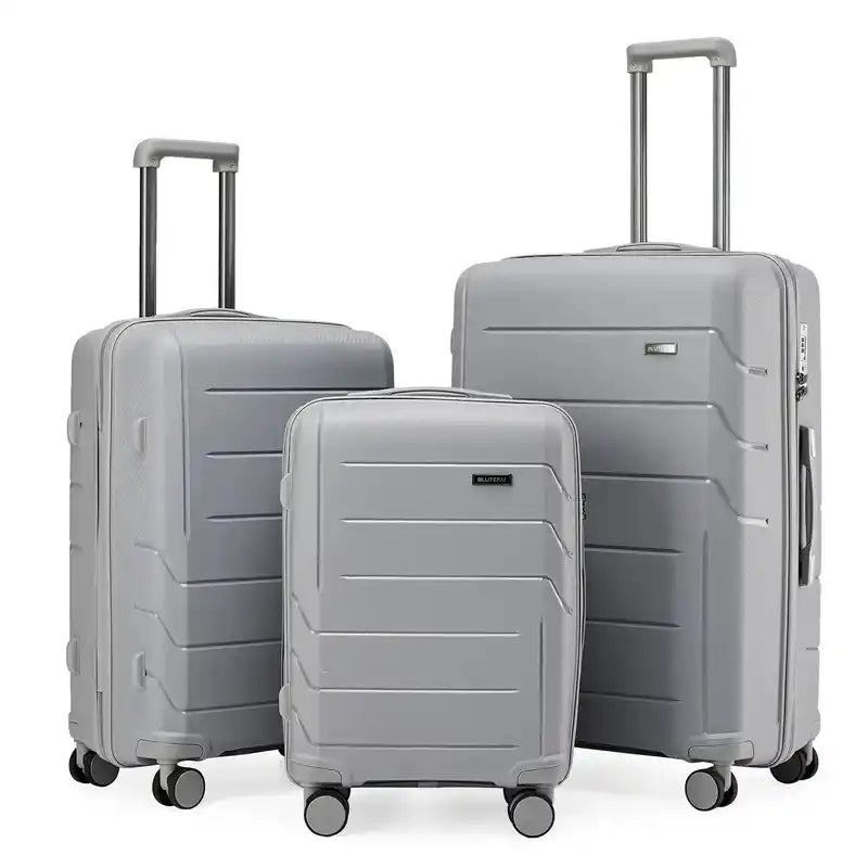 3pc Luggage Set | Trolley Suitcases with TSA Lock & Swivel Wheels Dropified