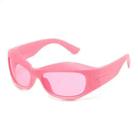 Curved Sports Sunglasses – Retro Y2K Steampunk Style - Lifestyle Travel Trading