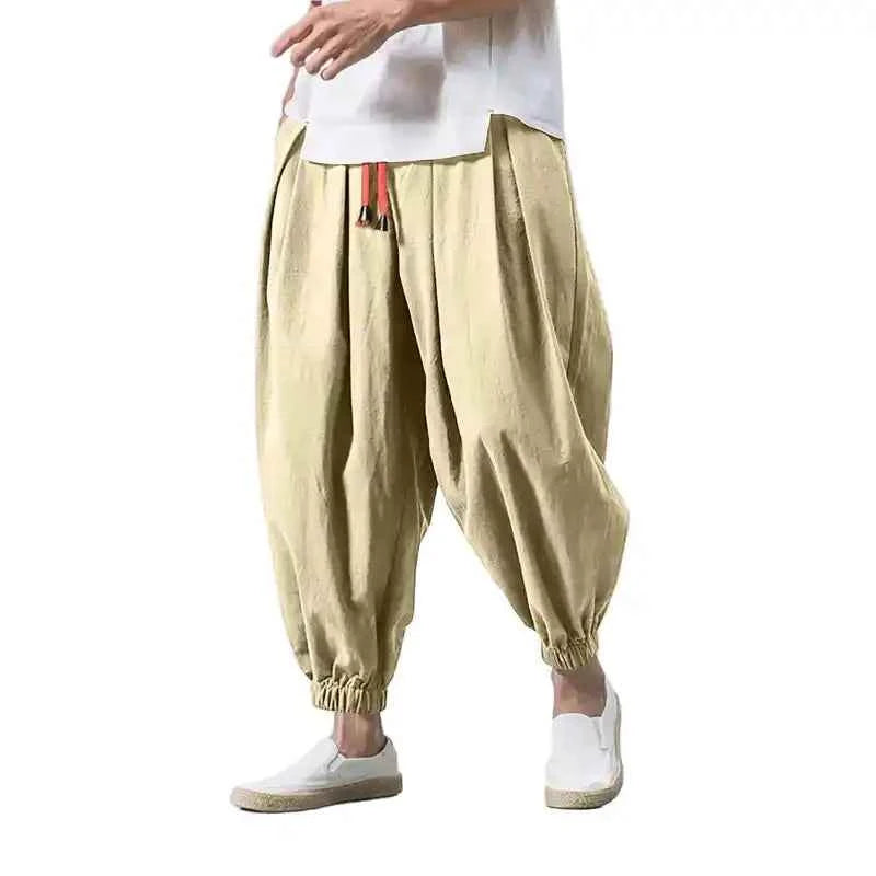 Men Loose Harem Pants | Chinese Linen Casual Trousers