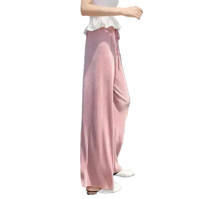 Women's Wide Leg Pants | Ice Silk Summer Trousers
