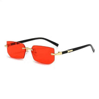 Rimless Square Sunglasses – Minimalist Fashion Shades - Lifestyle Travel Trading