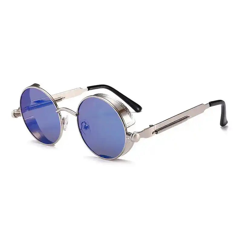 Steampunk Retro Sunglasses | Round Metal Gothic Punk Shades Unisex Dropified