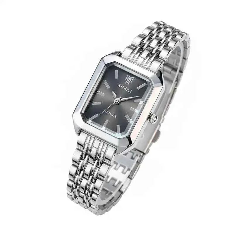 Luxury Women’s Rectangle Watch – Quartz Alloy Band Design - Lifestyle Travel Trading