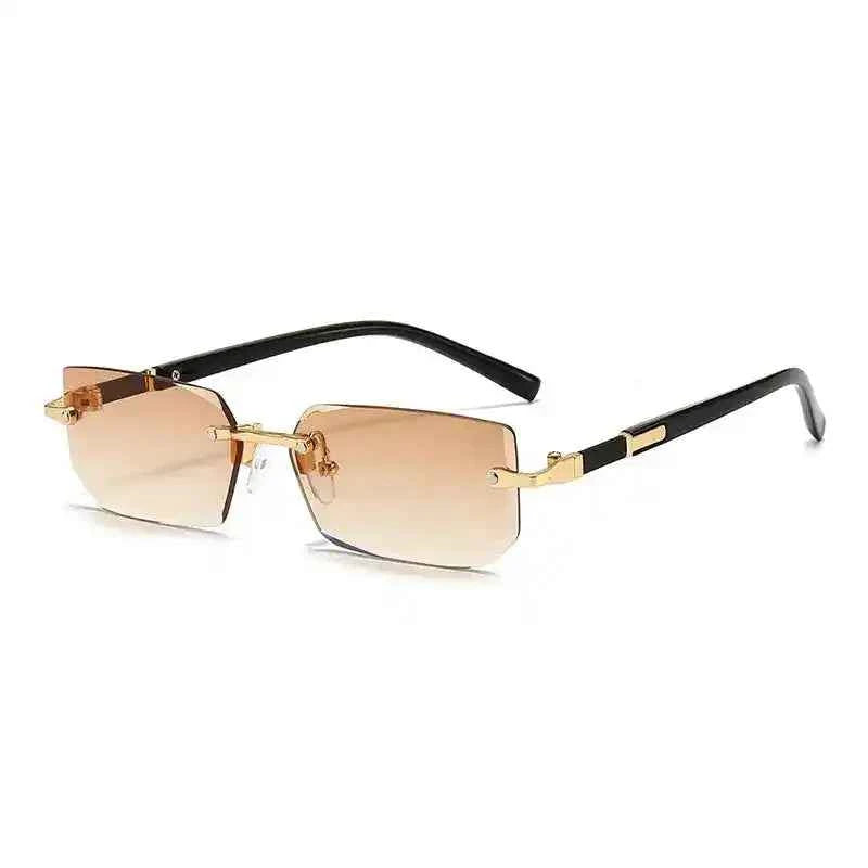 Rimless Square Sunglasses – Minimalist Fashion Shades - Lifestyle Travel Trading