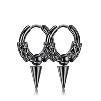 Black Stainless Steel Stud Earrings – Minimal Punk Style - Lifestyle Travel Trading