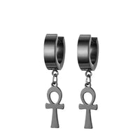 Black Stainless Steel Stud Earrings – Minimal Punk Style - Lifestyle Travel Trading
