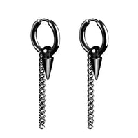 Black Stainless Steel Stud Earrings – Minimal Punk Style - Lifestyle Travel Trading