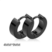 Black Stainless Steel Stud Earrings – Minimal Punk Style - Lifestyle Travel Trading