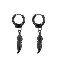 Black Stainless Steel Stud Earrings – Minimal Punk Style - Lifestyle Travel Trading