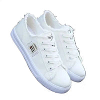 Women Canvas Sneaker | Low-Top Denim Lace-Up Board Shoes - Lifestyle Travel Trading