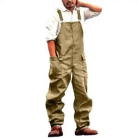 Men Denim Jumpsuit | Casual Retro Style Loose Fit Overalls
