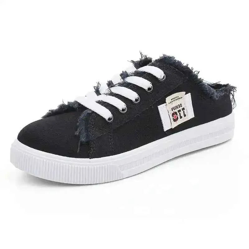 Women’s Canvas Sneakers – Low‑Top Denim Lace‑Up Shoes - Lifestyle Travel Trading