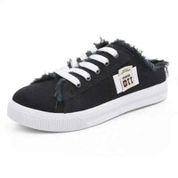 Women’s Canvas Sneakers – Low‑Top Denim Lace‑Up Shoes - Lifestyle Travel Trading