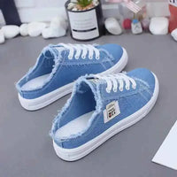 Women’s Canvas Sneakers – Low‑Top Denim Lace‑Up Shoes - Lifestyle Travel Trading