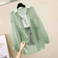 Sunscreen Shirt | Women's Sheer Chiffon Protective Cardigan