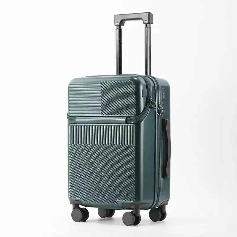 Suitcase with Cup Holder and USB | Lightweight PC Business - Lifestyle Travel Trading