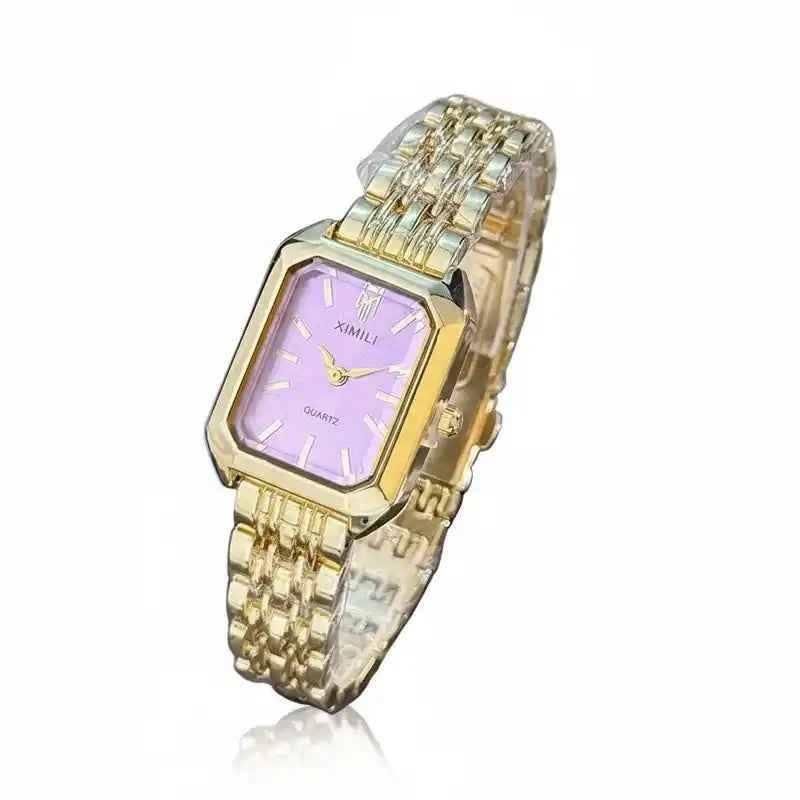 Luxury Women’s Rectangle Watch – Quartz Alloy Band Design - Lifestyle Travel Trading