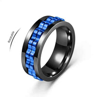 Anti-Stress Spinner Ring | Gear-Chain Rotating Band - Lifestyle Travel Trading