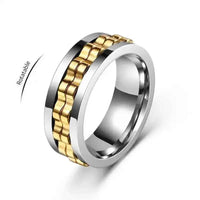 Anti-Stress Spinner Ring | Gear-Chain Rotating Band - Lifestyle Travel Trading