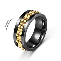 Anti-Stress Spinner Ring | Gear-Chain Rotating Band - Lifestyle Travel Trading