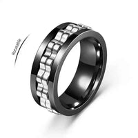 Anti-Stress Spinner Ring | Gear-Chain Rotating Band - Lifestyle Travel Trading