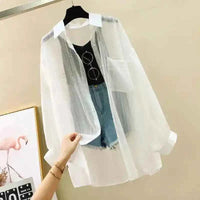 Sunscreen Shirt | Women's Sheer Chiffon Protective Cardigan