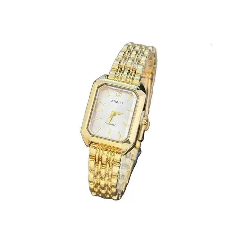 Luxury Women’s Rectangle Watch – Quartz Alloy Band Design - Lifestyle Travel Trading