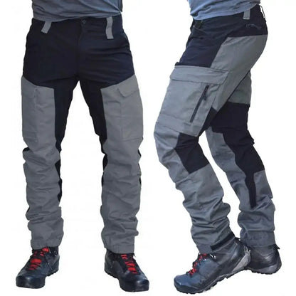 Waterproof Cargo Colour Block Pants Multi Pockets Sports Camping Fishing Outdoor - Cargo Pants