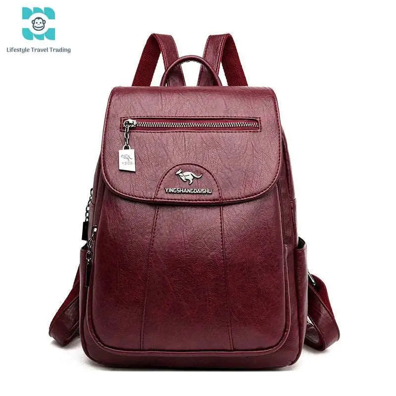 Women/Girl's Soft Leather Backpack - Lifestyle Travel Trading - 